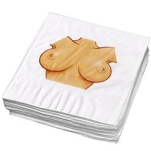 JOGO DE GUARDANAPOS ESTAMPA DE PEITOS