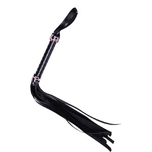 CHICOTE PRETO COM DETALHES ROSA LUXO  SI
