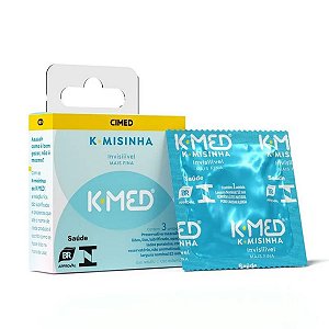 PRESERVATIVO INVISÍVEL 3 UNIDADES K-MISINHA K-MED
