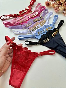 CALCINHA PERSONALIZAVÉL FIO DUPLO E TULE PETALA