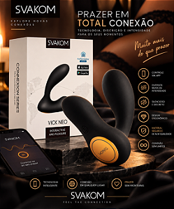 VIBRADOR E MASSAGEADOR DE PRÓSTATA INTERATIVO POR APP VICK NEO SVAKOM