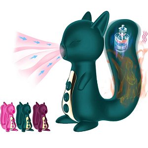 VIBRADOR DE PONTO G E CLITÓRIS COM FORMATO DE ESQUILO