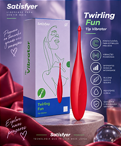 VIBRADOR COM PONTA VIBRATORIA TWIRLING FUN SATISFYER