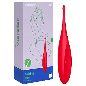 VIBRADOR COM PONTA VIBRATORIA TWIRLING FUN SATISFYER