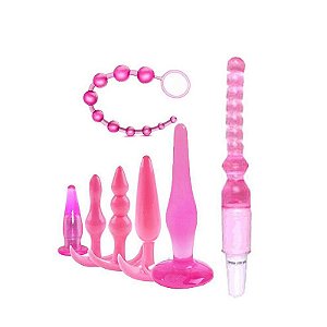 KIT COM 7 PLUG ANAL JELLY COLLORS SI