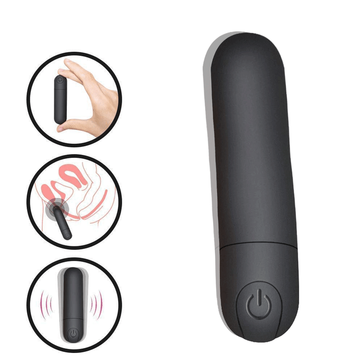 MINI VIBRADOR BULLET RECARREGAVEL SUPER FORTE 10 MODOS DE VIBRAÇÕES SI
