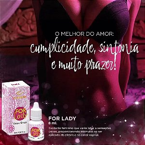 ÓLEO EXCITANTE FEMININO EM GOTAS FOR LADY 8ML INTT