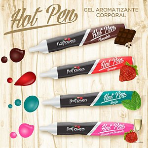 CANETA COMESTÍVEL HOT PEN 35G HOT FLOWERS