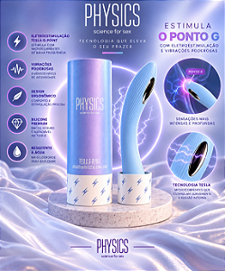 VIBRADOR COM ELETROESTIMULAÇÃO TESLA AZUL PHYSICS