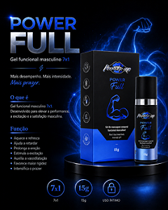 GEL FUNCIONAL MASCULINO POWER FULL 15G PROVOKE-ME