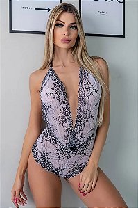 BODY COM RENDA BICOLOR BRANCO COM PRETO