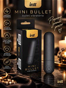 MINI BULLET SUPER POTENTE RECARREGAVEL INTT PRETO