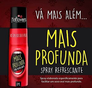 SPRAY REFRESCANTE PARA SEXO ORAL MAIS PROFUNDA 12ML HOT FLOWERS