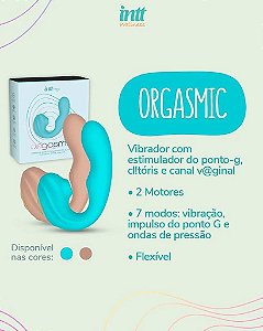 VIBRADOR COM TRIPLO ESTIMULO ORGASMIC NUDE INTT WELLNESS