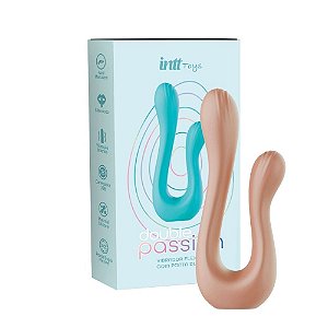 VIBRADOR FLEXÍVEL COM PONTA DUPLA DOUBLE PASSION NUDE INTT WELLNESS