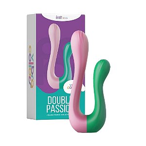 VIBRADOR DOUBLE PASSION ROSA E VERDE INTT COLLORS
