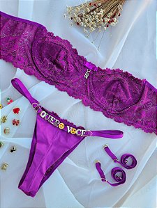 CONJUNTO PERSONALIZAVEL TOMARA QUE CAIA EM RENDA ODALISCA