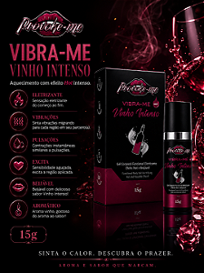 GEL ELETRIZANTE BEIJÁVEL VIBRA-ME VINHO INTENSO HOT 15G PROVOKE-ME