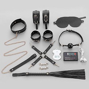 KIT SADO COM 8 ITENS COM FUNÇÃO DE CHOQUE ELÉTRICO
