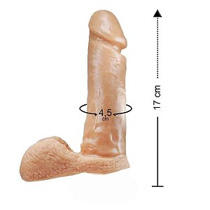 PÊNIS COM ESCROTO 17X4,5CM