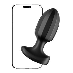 PLUG ANAL EM SILCONE COM VIBRO POR APP LYRA