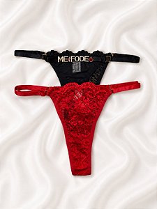 CALCINHA PERSONALIZAVÉL EM RENDA E TULE
