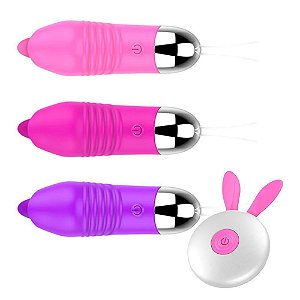 MINI VIBRADOR CAPSULA TONGUE AVELUDADO COM CONTROLE SEM FIO