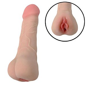 MASTURBADOR MASCULINO COM FORMATO DE PÊNIS COM VAGINA SI