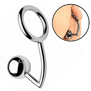ANEL PENIANO COM PLUG ANAL EM METAL SI