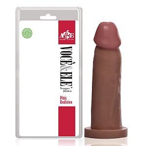 PÊNIS REALISTA MARROM 14,5X4 CM ADÃO & EVA