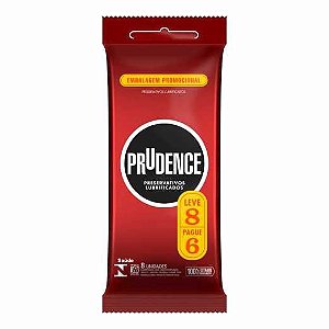 PRESERVATIVOS LUBRIFICADOS LEVE 8 PAGUE 6 UNIDADES PRUDENCE