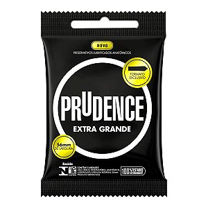 PRESERVATIVO EXTRA GRANDE COM 3 UNIDADES PRUDENCE