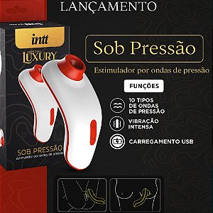 VIBRADOR DE ONDAS DE PRESSÃO (SUGADOR) SOB PRESSÃO VERMELHO LUXURY INTT