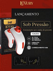 VIBRADOR DE ONDAS DE PRESSÃO (SUGADOR) SOB PRESSÃO VERMELHO LUXURY INTT