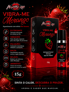 GEL ELETRIZANTE BEIJÁVEL VIBRA-ME MORANGO HOT INSANO 15G PROVOKE-ME
