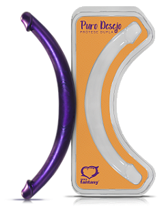 PÊNIS DUPLO ROXO 45 X 3,5 CM SEXY FANTASY