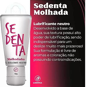 GEL DESLIZANTE NEUTRO SEDENTA MOLHADINHA 18G PEPPER BLEND
