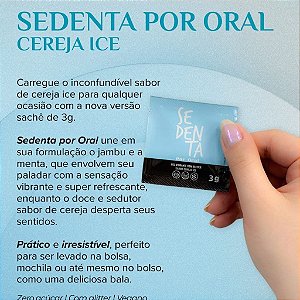GEL COMESTÍVEL VIBRANTE SEDENTA POR ORAL CEREJA ICE SACHÊ 3G PEPPER BLEND