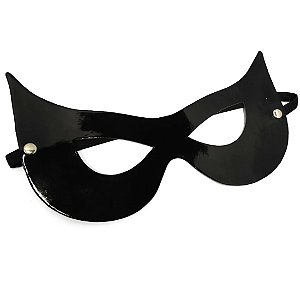 MÁSCARA MULHER GATO VERNIZ PRETA