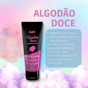 LUBRIFICANTE A BASE DE ÁGUA SABOR ALGODÃO DOCE 50ML INTT
