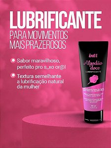 LUBRIFICANTE A BASE DE ÁGUA SABOR ALGODÃO DOCE 50ML INTT