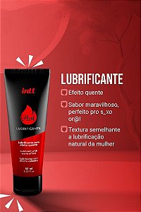 LUBRIFICANTE A BASE DE ÁGUA SABOR MORANGO HOT 50ML INTT