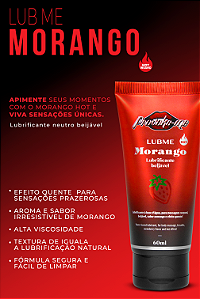 LUBRIFICANTE BEIJÁVEL LUBME MORANGO HOT 60ML PROVOKE-ME