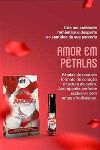 100 PÉTALAS EM FORMATO DE CORAÇÃO + AROMATIZADOR AFRODISIACO INTT