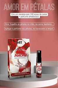 AROMATIZADOR AFRODISIACO + 100 PÉTALAS EM FORMATO DE CORAÇÃO INTT