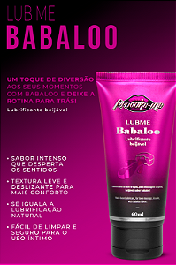 LUBRIFICANTE BEIJÁVEL LUBME BABALOO 60ML PROVOKE-ME