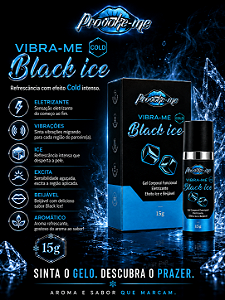 GEL ELETRIZANTE BEIJÁVEL VIBRA-ME BLACK ICE COLD 15G PROVOKE-ME
