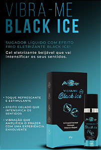 GEL ELETRIZANTE BEIJÁVEL VIBRA-ME BLACK ICE COLD 15G PROVOKE-ME