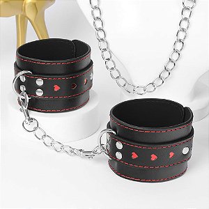 ALGEMA EM COURO LUXO COM  DETALHES DE CORAÇÃO SI