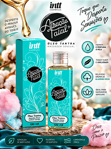 ÓLEO PARA MASSAGEM TANTRA AROMA ALGODÃO DOCE ATRAÇÃO FATAL 120ML INTT